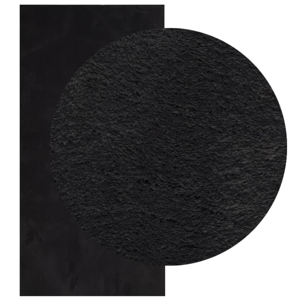 Vidaxx Teppich Huarte Kurzflor weich waschbar 100x200 cm schwarz
