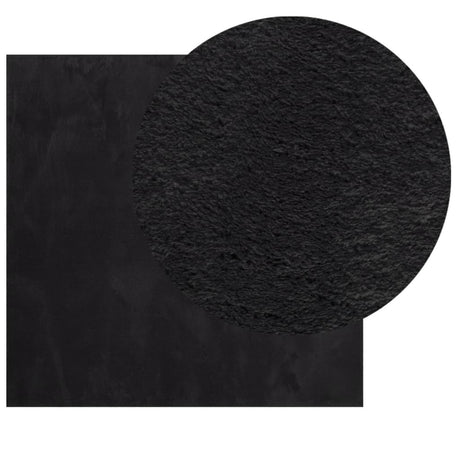 Vidaxx Teppich Huarte Kurzflor weich waschbar 120x120 cm schwarz