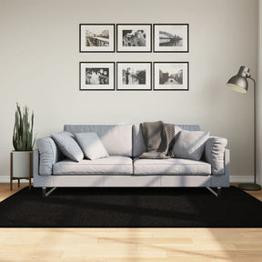 Vidaxx Teppich Huarte Kurzflor weich waschbar 140x200 cm schwarz