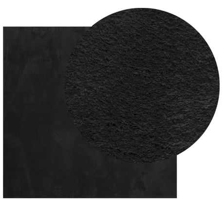 Vidaxx Teppich Huarte Kurzflor weich waschbar 160x160 cm schwarz