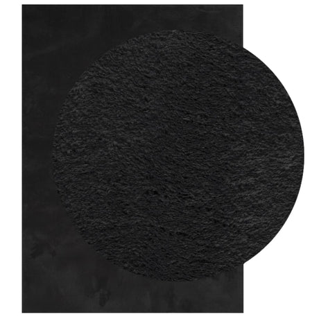 Vidaxx Teppich Huarte Kurzflor weich waschbar 160x230 cm schwarz