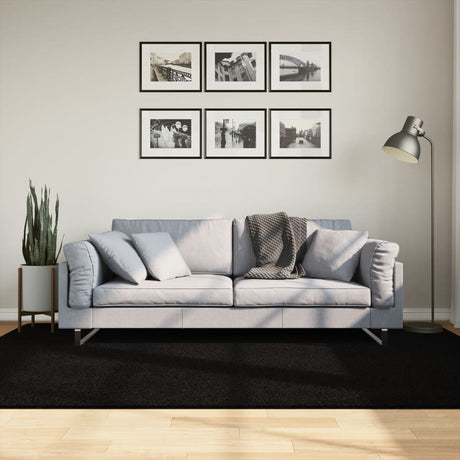 Vidaxx Teppich Huarte Kurzflor weich waschbar 160x230 cm schwarz