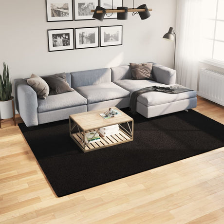 VidaXL Teppich Huarte Kurzflor weich waschbar 200x280 cm schwarz