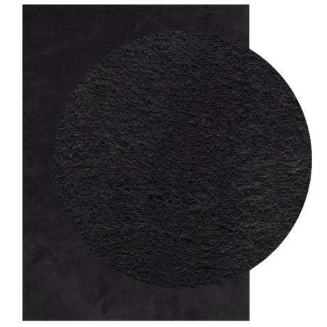 Vidaxx Teppich Huarte Kurzflor weich waschbar 240x340 cm schwarz