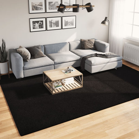 Vidaxx Teppich Huarte Kurzflor weich waschbar 240x340 cm schwarz