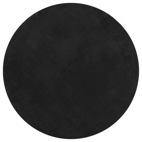 Vidaxl Teppich Huarte Kurzflor weich waschbar ø 80 cm schwarz
