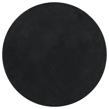 Vidaxl Teppich Huarte Kurzflor weich waschbar ø 100 cm schwarz