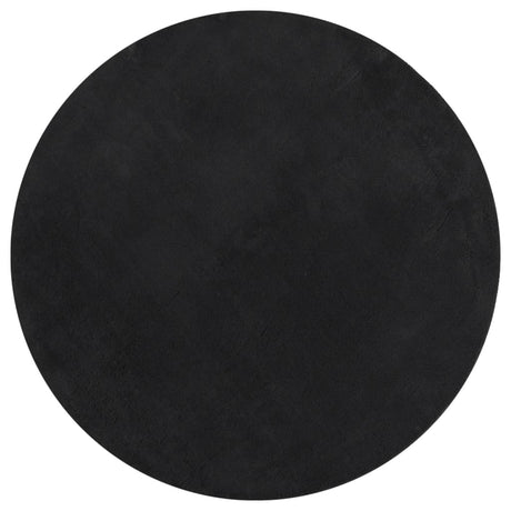 Vidaxl Teppich Huarte Kurzflor weich waschbar ø 120 cm schwarz