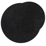 Vidaxl Teppich Huarte Kurzflor weich waschbar ø 200 cm schwarz