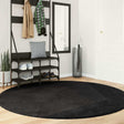 Vidaxl Teppich Huarte Kurzflor weich waschbar ø 200 cm schwarz