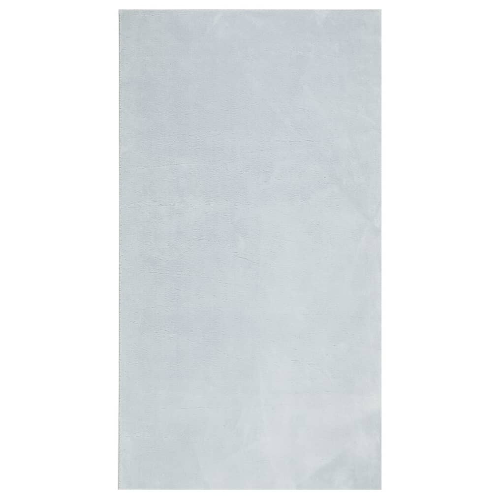 VidaXL Teppich Huarte Kurzflor weich waschbar 60x110 cm blau