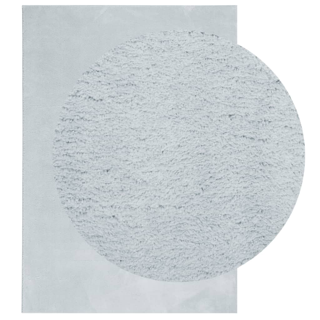 VidaXL Teppich Huarte Kurzflor weich waschbar 140x200 cm blau