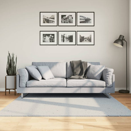 VidaXL Teppich Huarte Kurzflor weich waschbar 160x160 cm blau