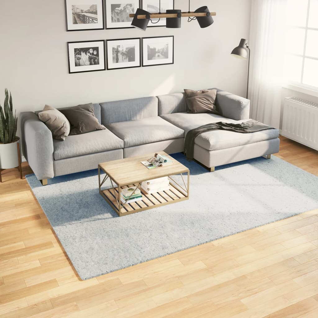 VidaXL Teppich Huarte Kurzflor weich waschbar 200x280 cm blau