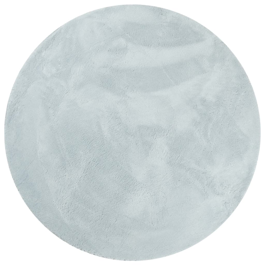 Vidaxl Teppich Huarte Kurzflor weich waschbar ø 100 cm blau