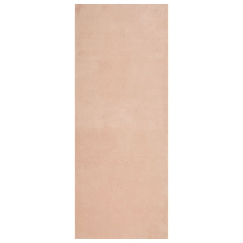 VidaXL Teppich Huarte Kurzflor weich waschbar 80x200 cm rosa