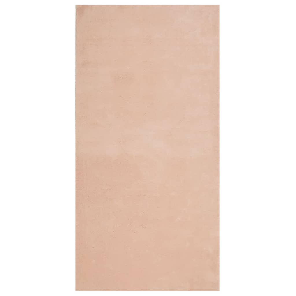 VidaXL Teppich Huarte Kurzflor weich waschbar 100x200 cm rosa