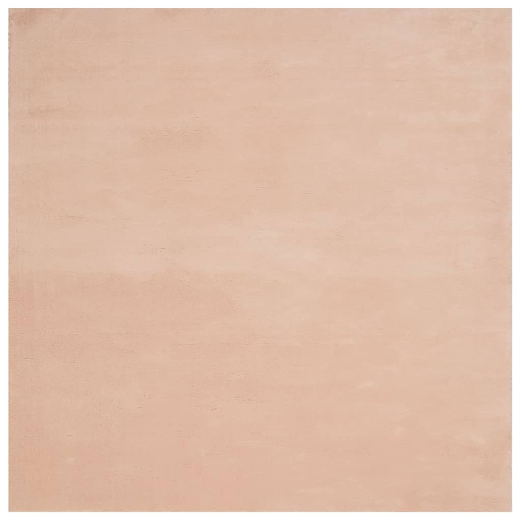 VidaXL Teppich Huarte Kurzflor weich waschbar 120x120 cm rosa