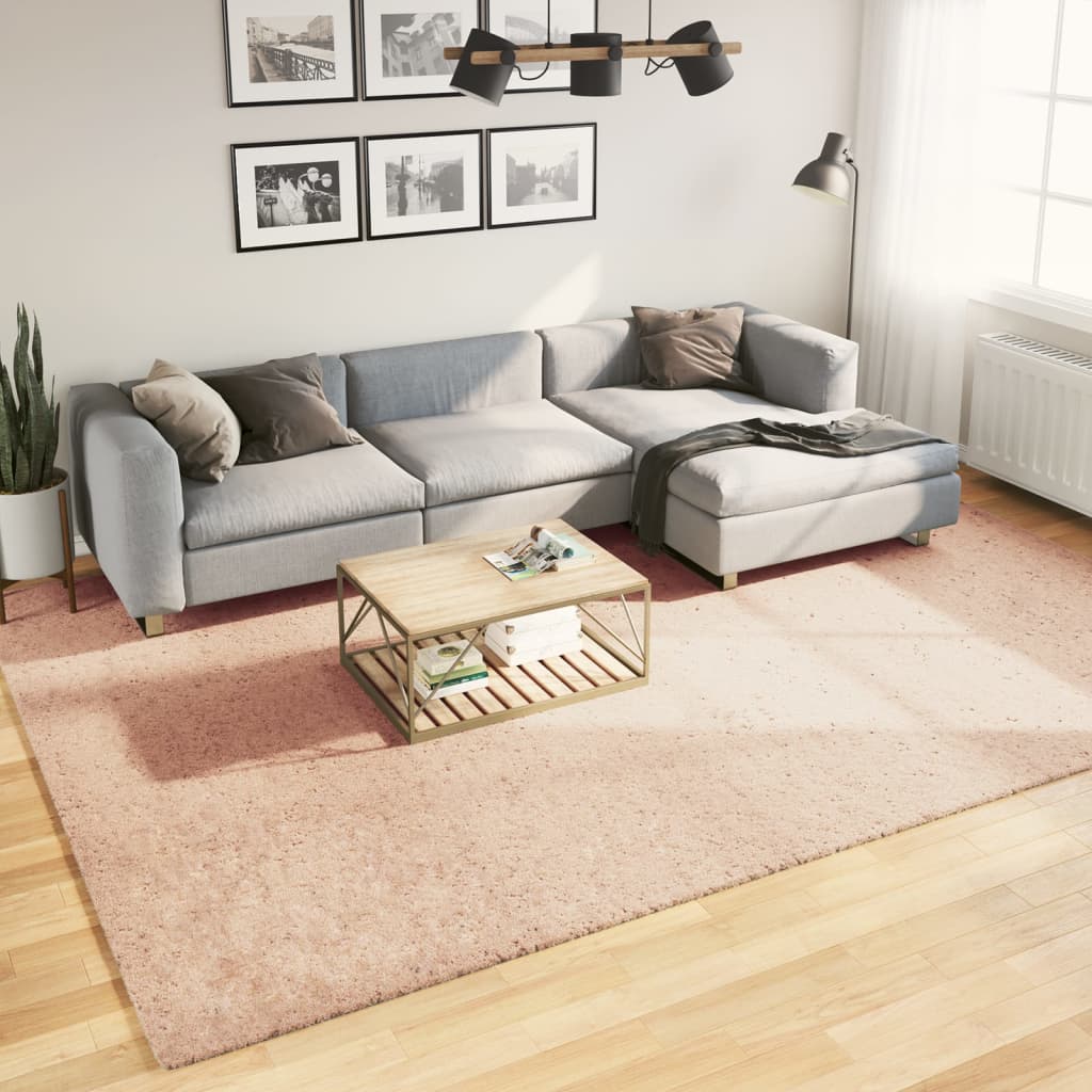 VidaXL Teppich Huarte Kurzflor weich waschbar 240x340 cm rosa