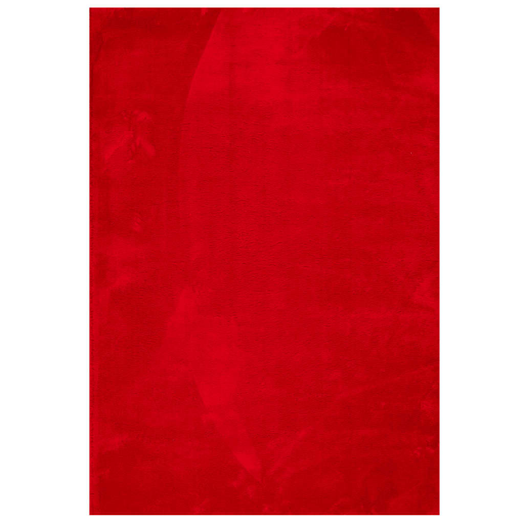 VidaXL Teppich Huarte Kurzflor weich waschbar 120x170 cm rot