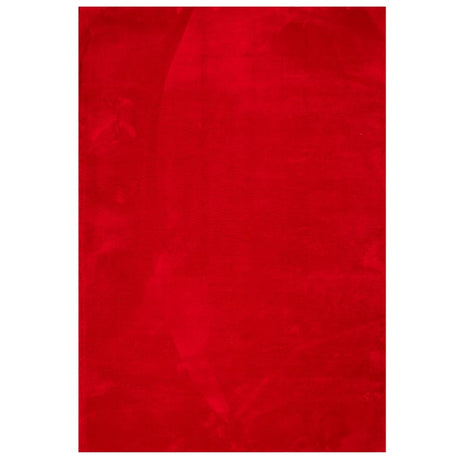 VidaXL Teppich Huarte Kurzflor weich waschbar 160x230 cm rot