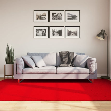 VidaXL Teppich Huarte Kurzflor weich waschbar 160x230 cm rot