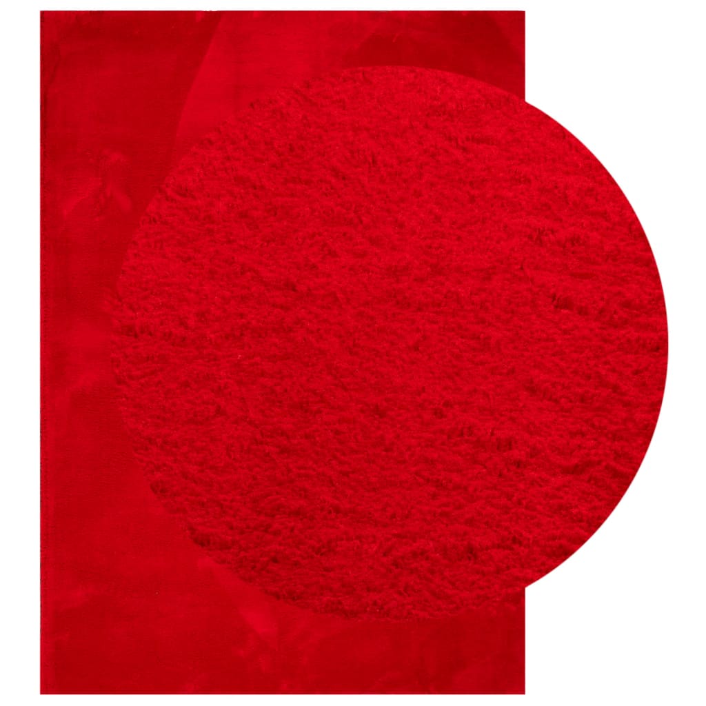 VidaXL Teppich Huarte Kurzflor weich waschbar 200x280 cm rot