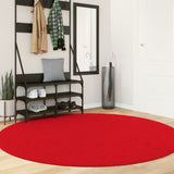 Vidaxl Teppich Huarte Kurzflor weich waschbar ø 200 cm rot
