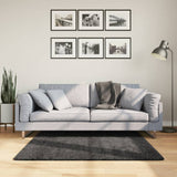 VidaXL Teppich PAMPLONA Shaggy Hochflor 120x120 cm Anthrazit