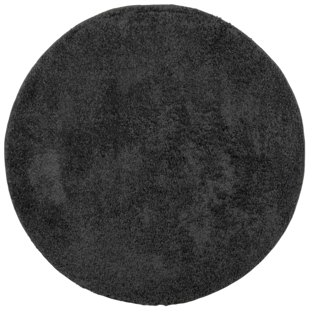 Vidaxl Teppich Pamplona Shaggy Hochflor Modern ø 160 cm Anthrazit