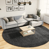 Vidaxl Teppich Pamplona Shaggy Hochflor Modern ø 280 cm Anthrazit