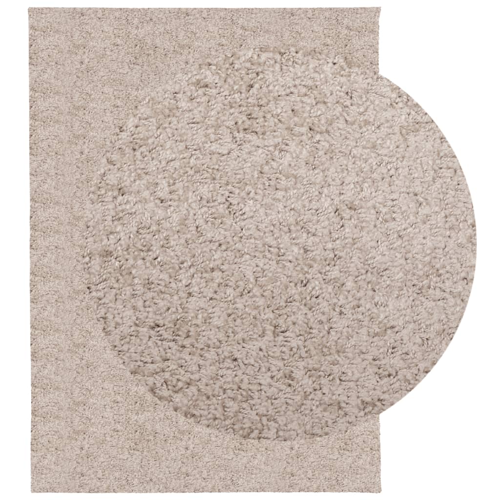 VidaXL Teppich Pamplona Shaggy Hochflor Modern 140x200 cm Beige