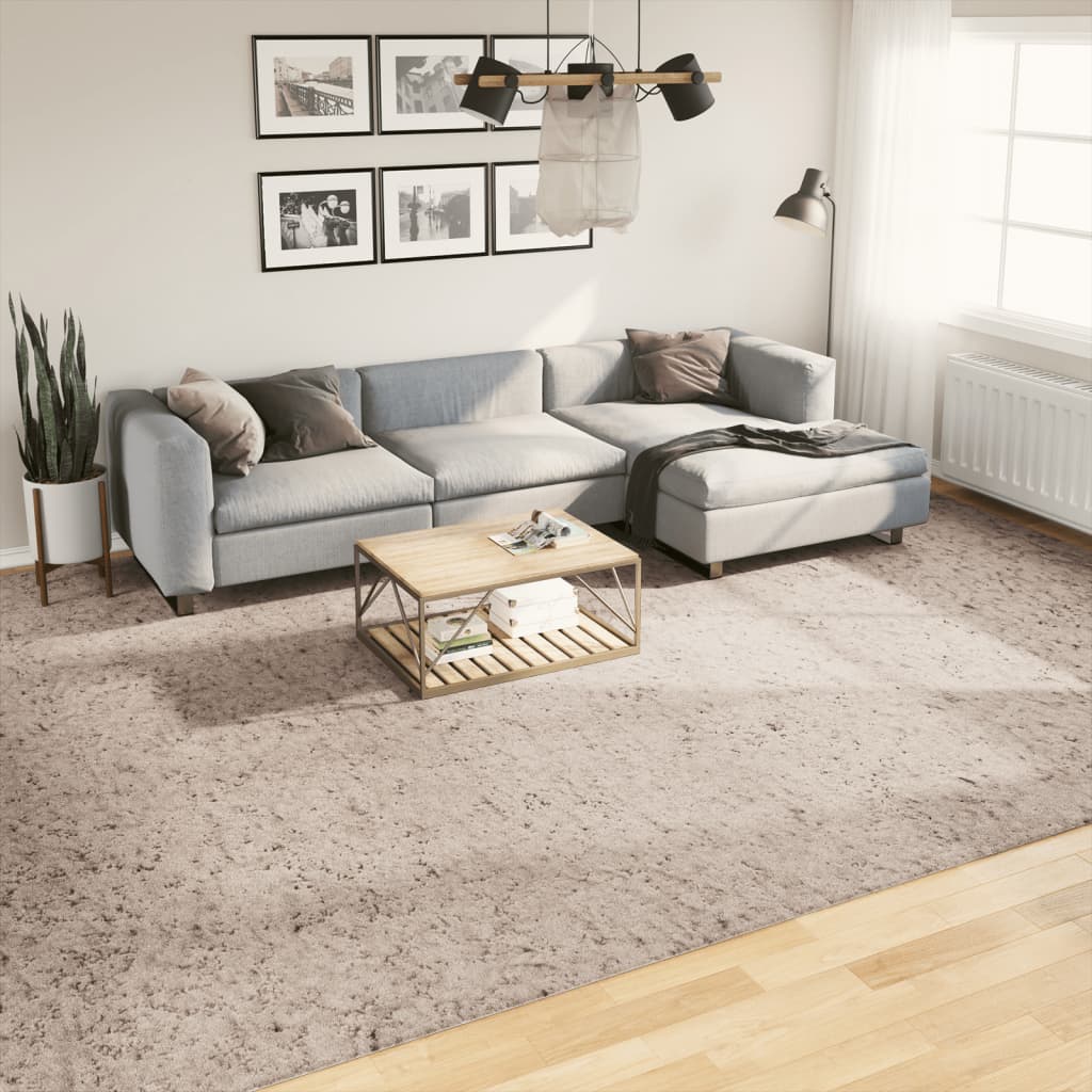 VidaXL Teppich PAMPLONA Shaggy Hochflor Modern 300x400 cm Beige