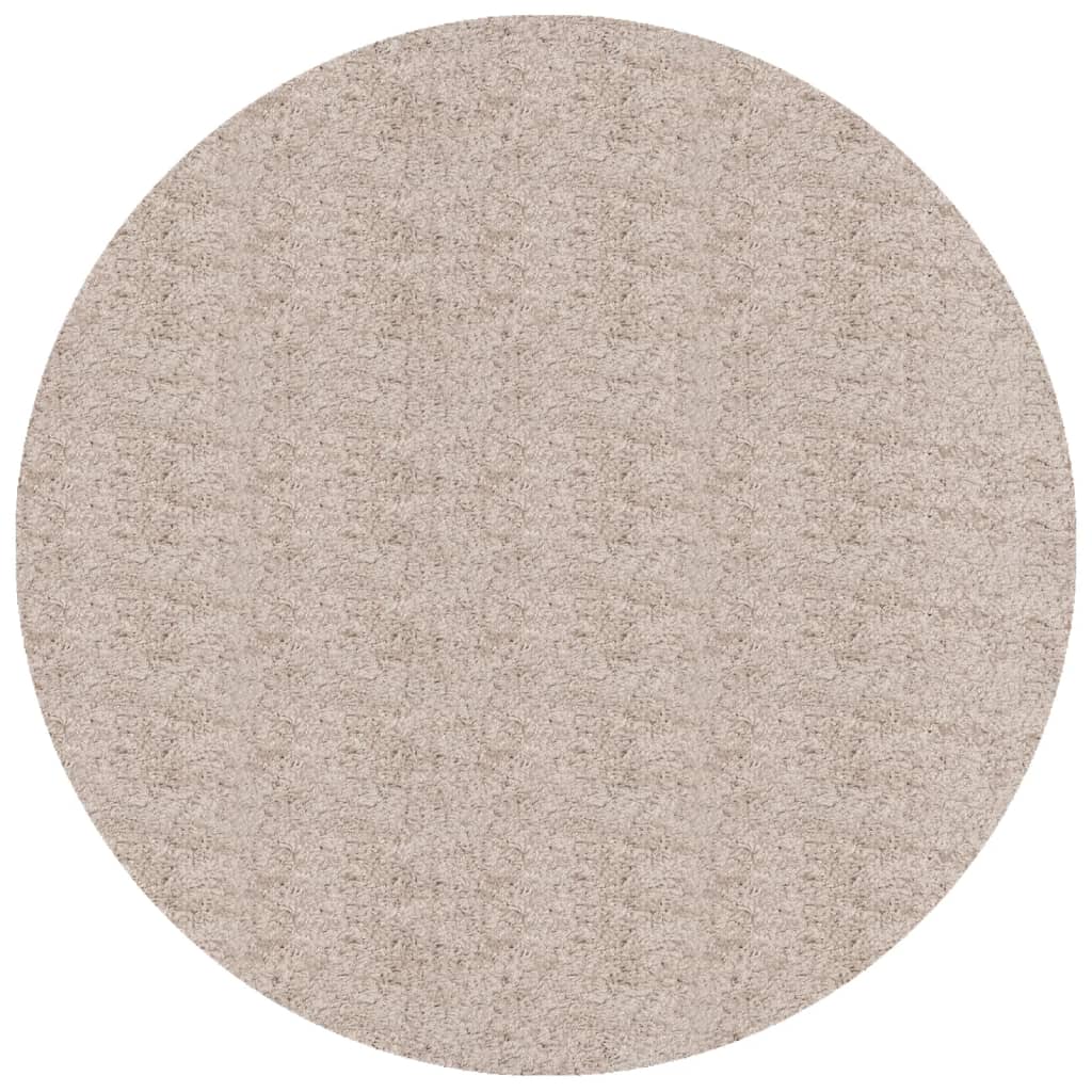 VidaXL Teppich Pamplona Shaggy Hochflor Modern ø 200 cm Beige