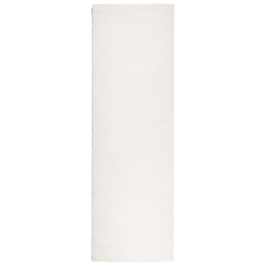 VidaXL Teppich Pamplona Shaggy Hochflor Modern 80x250 cm Creme