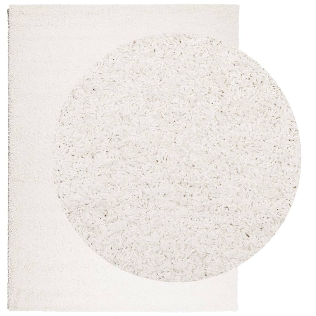VidaXL Teppich PAMPLONA Shaggy Hochflor modern 300x400 cm Creme