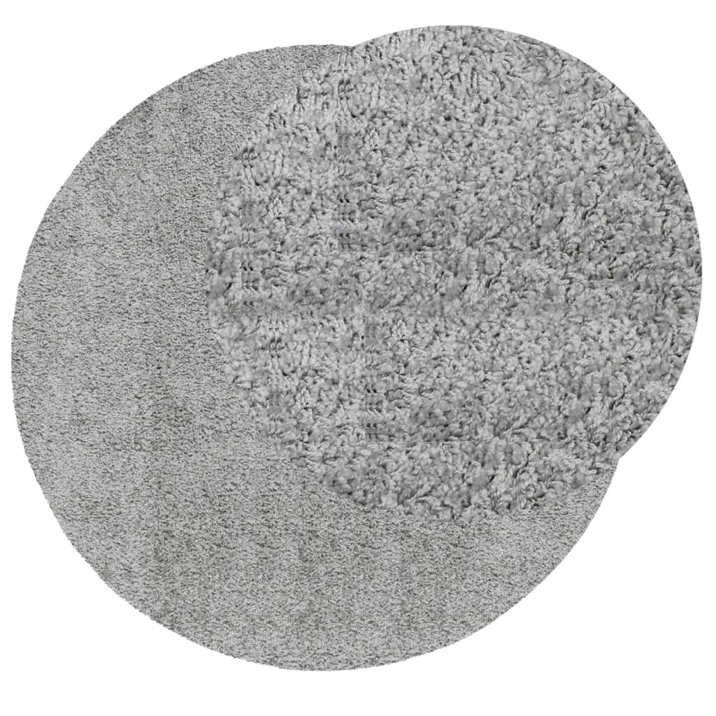 VidaXL Teppich Pamplona Shaggy Hochflor Modern ø 280 cm Grau