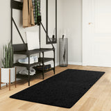 VidaXL Teppich Pamplona Shaggy Hochflor Modern 80x200 cm Schwarz