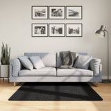 VidaXL Teppich Pamplona Shaggy Hochflor Modern 120x120 cm Schwarz