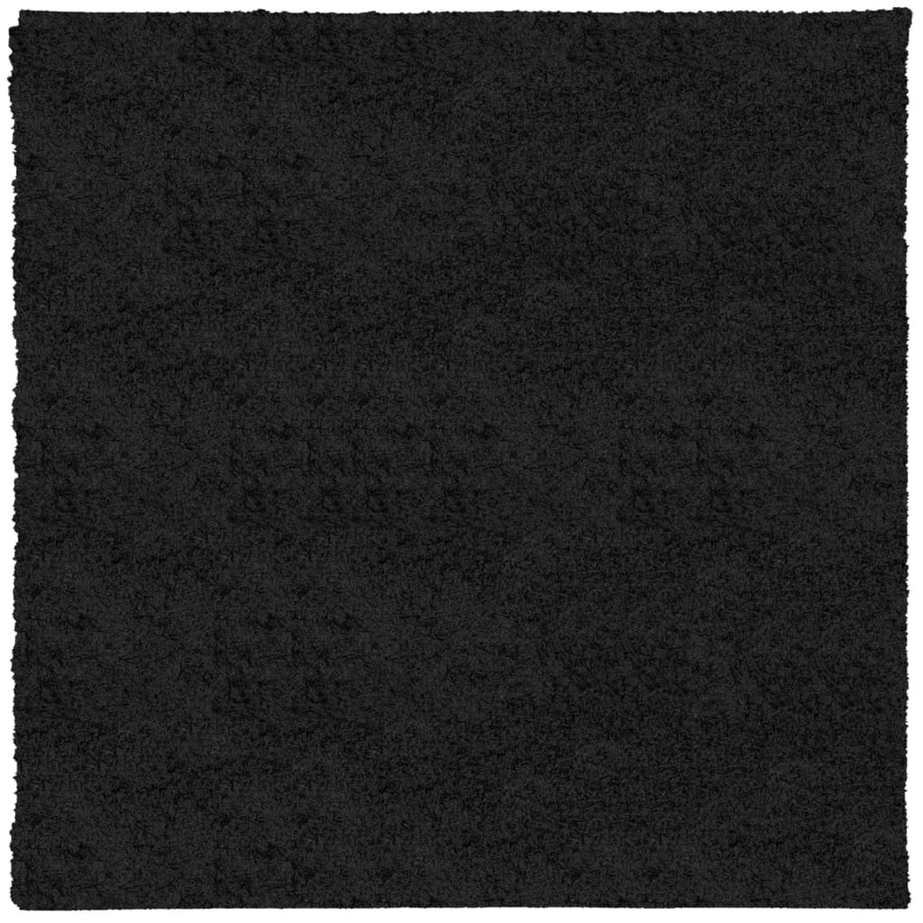 VidaXL Teppich Pamplona Shaggy Hochflor Modern 160x160 cm Schwarz