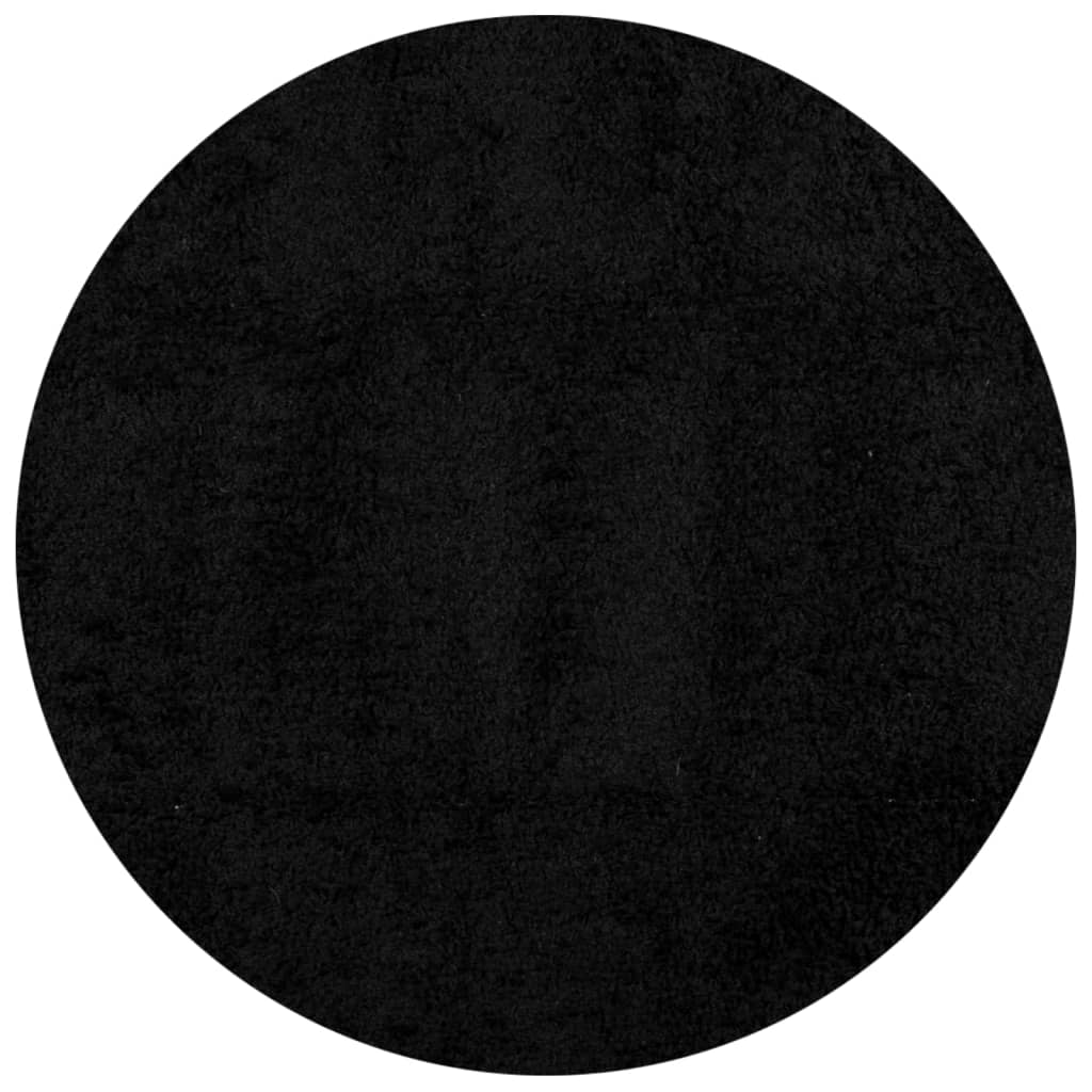 VidaXL Teppich Pamplona Shaggy Hochflor Modern ø 160 cm Schwarz