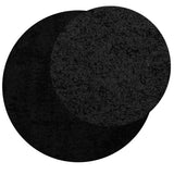 VidaXL Teppich Pamplona Shaggy Hochflor Modern ø 200 cm Schwarz