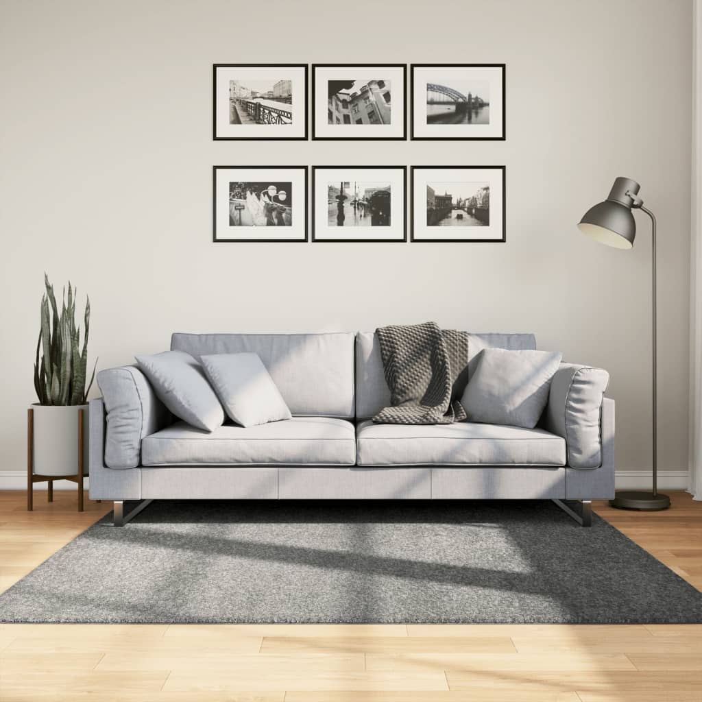 VidaXL Teppich Pamplona Shaggy Hochflor Modern 160x160 cm Grün