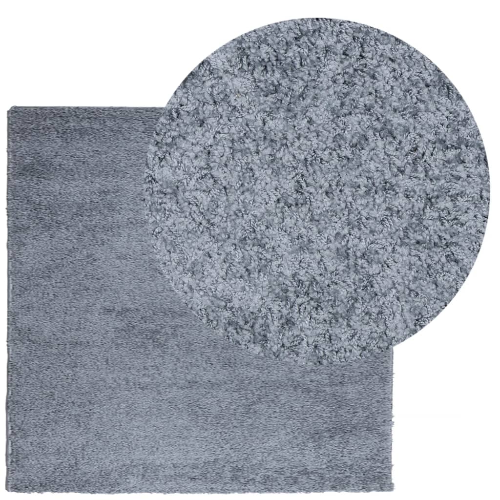 VidaXL Teppich Pamplona Shaggy Hochflor Modern 240x240 cm Blau