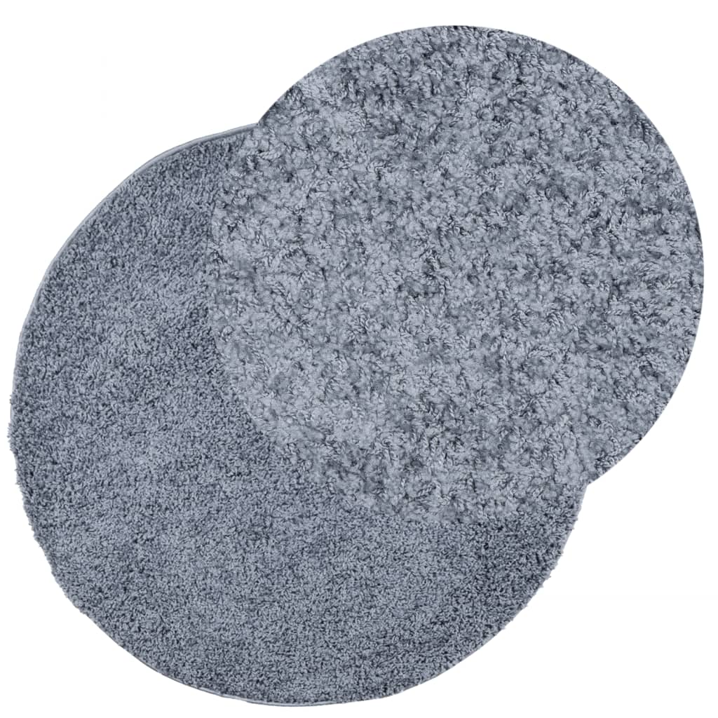 VidaXL Teppich Pamplona Shaggy Hochflor Modern ø 100 cm Blau