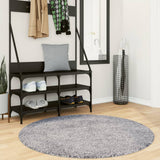 VidaXL Teppich Pamplona Shaggy Hochflor Modern ø 120 cm Blau