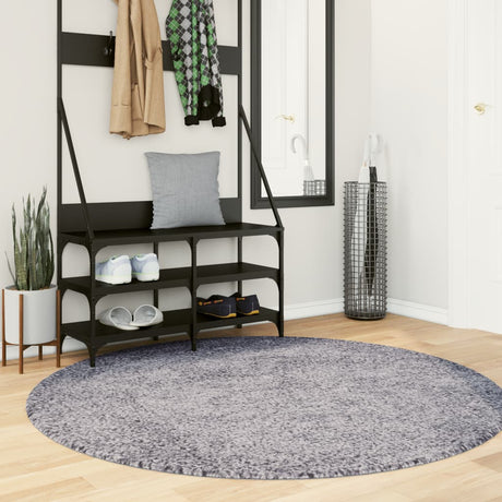 VidaXL Teppich Pamplona Shaggy Hochflor Modern ø 200 cm Blau