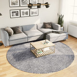 VidaXL Teppich Pamplona Shaggy Hochflor Modern ø 240 cm Blau