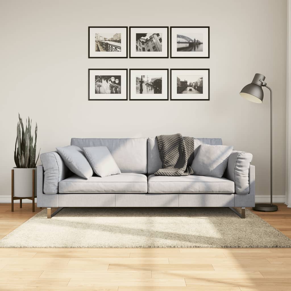 VidaXL Teppich Pamplona Shaggy Hochflor Modern 120x170 cm Gold