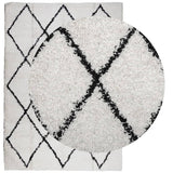 VidaXL Teppich Pamplona Shaggy Hochflor 120x170 cm Creme und Schwarz
